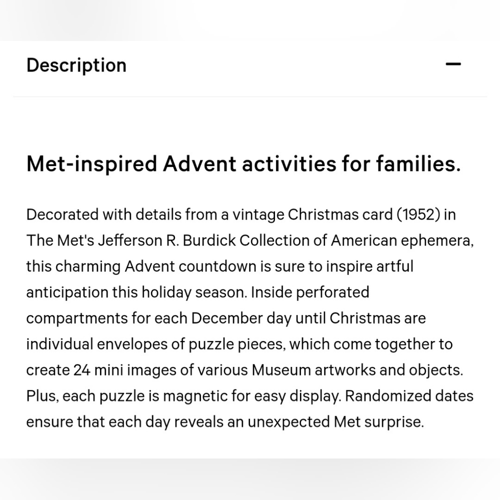 Advent calendar puzzles from the Met - Picture 7 of 8